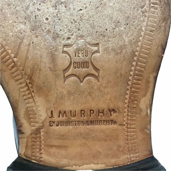 Johnston & Murphy Mens Oxford Dress Shoes Red Leather Cap Toe Low Lace Up 9 WIDE - Picture 8 of 9